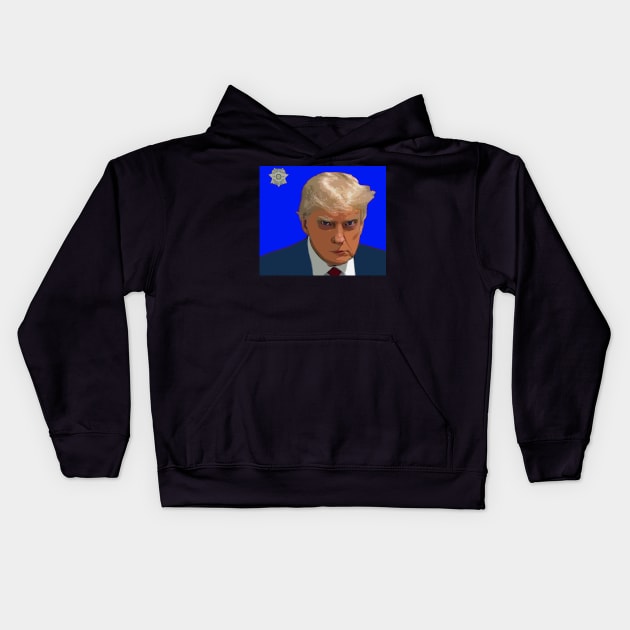 trump mugshot Kids Hoodie by oryan80